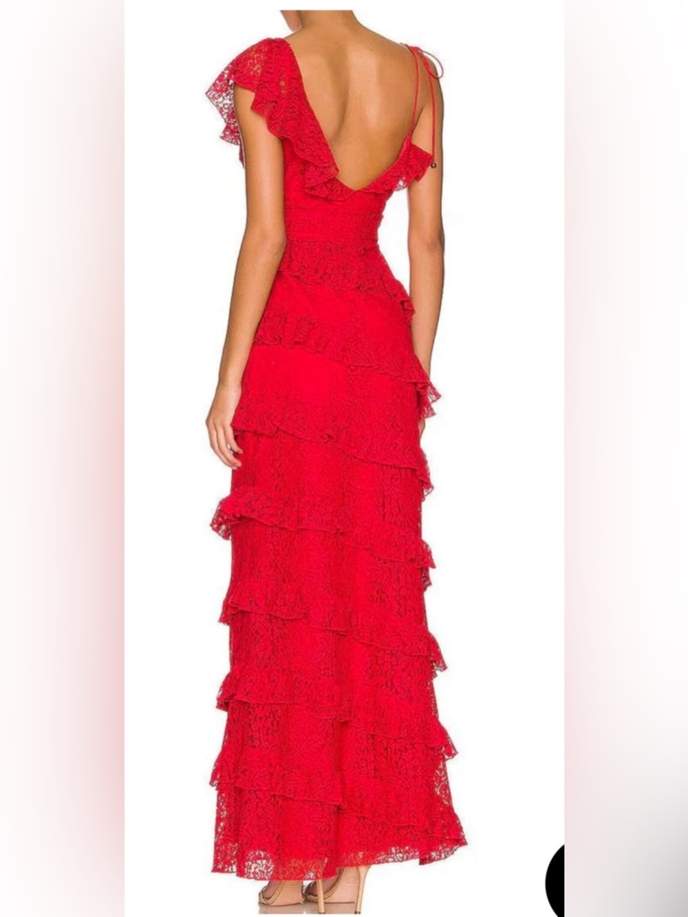 Red lace gown